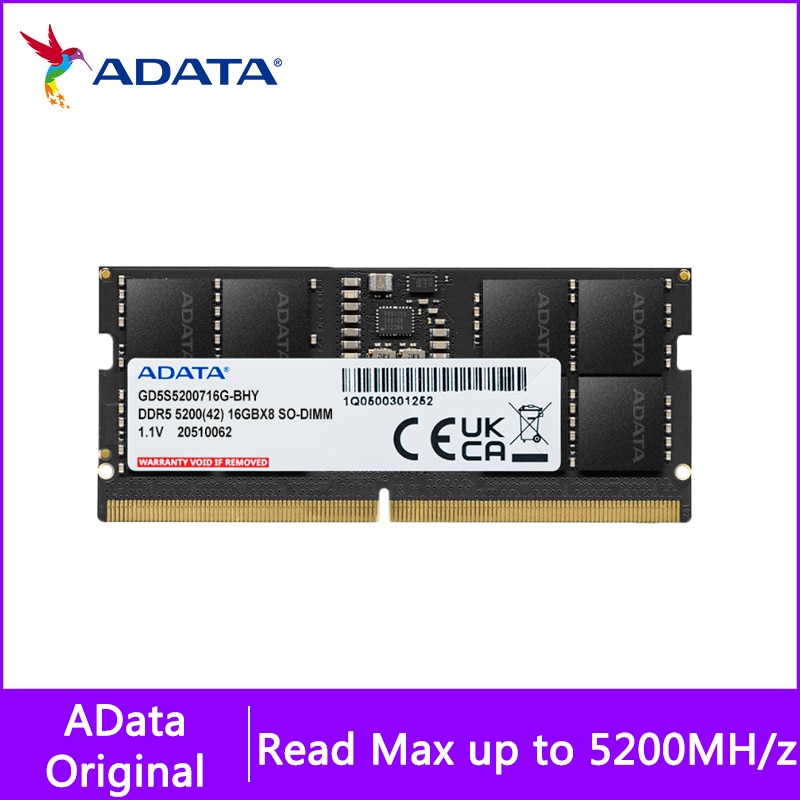 Adata Ram SO DIMM DDR5 ũž Ʈ ޸, Weigang  Weilong ø ޸ Ʈ , 16GB, 5200MHz, CL40, 260 